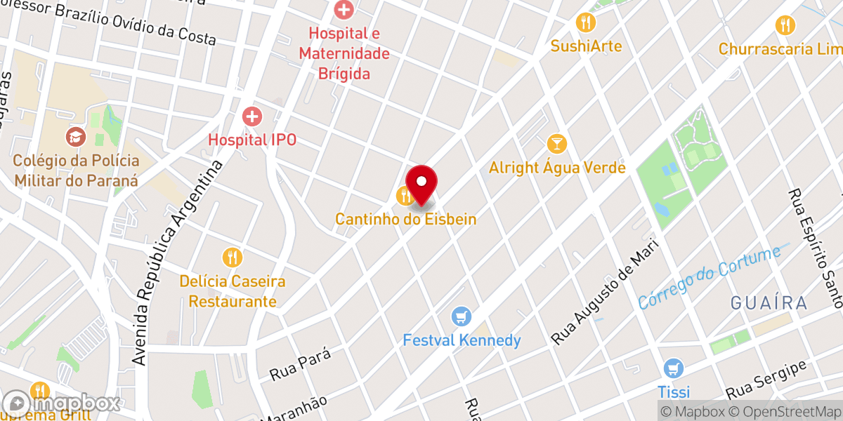 Map showing location of IEMAV - Igreja Evangélica Menonita Água Verde