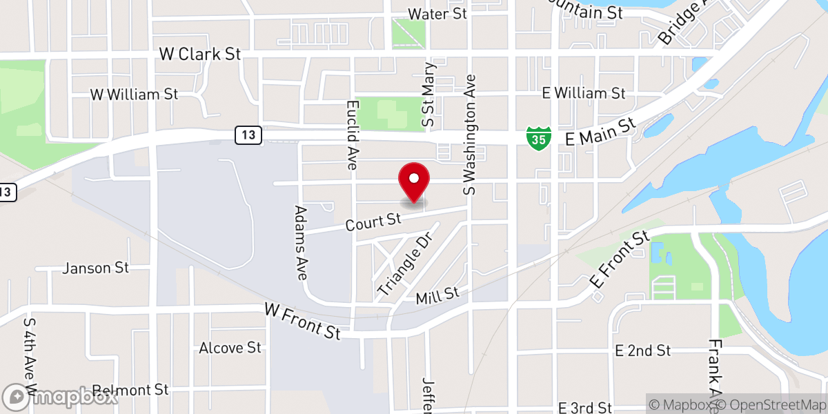 Map showing location of Salvation Army Albert Lea - Food Distribution Center