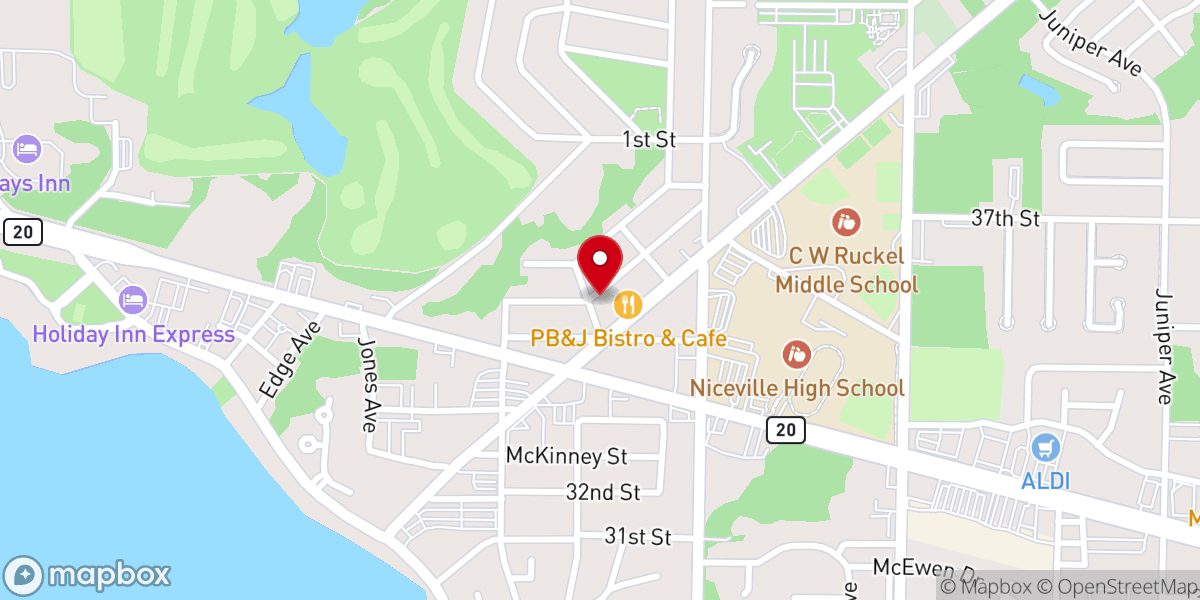 Map showing location of Manna Church STU building