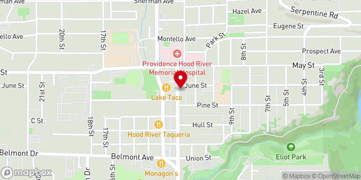 Map showing location of Farm Stand in the Gorge