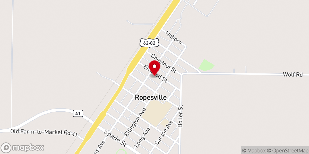 Map showing location of Church of the Nazarene