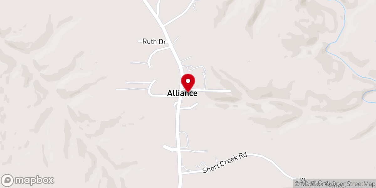 Map showing location of Black Creek church of Christ