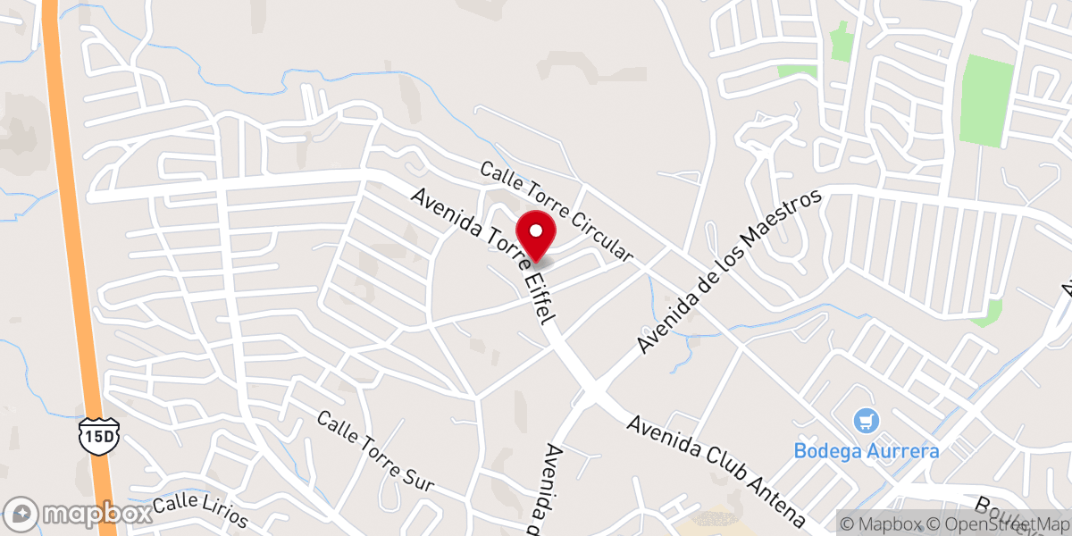 Map showing location of Parroquia San Juan Bosco