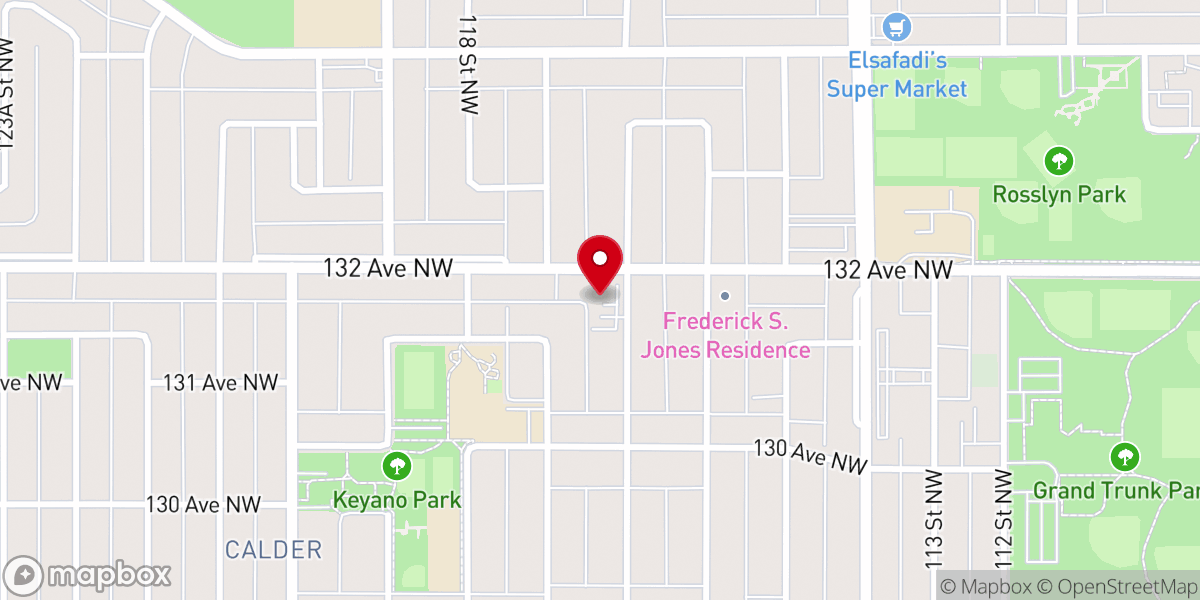 Map showing location of St. Edmund's Catholic Church