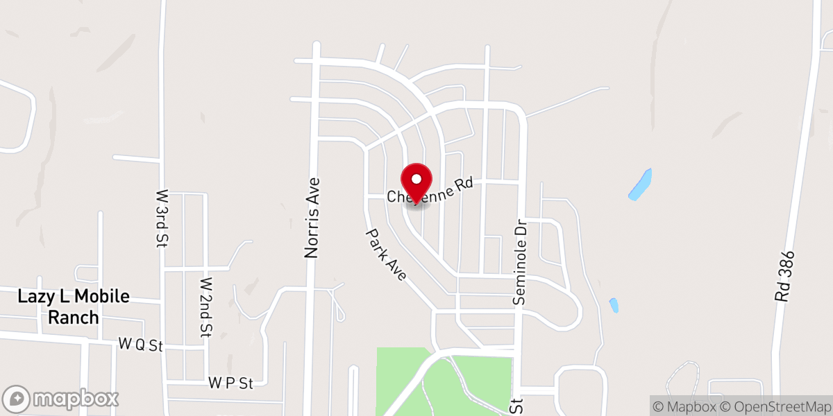 Map showing location of Mc Cook Baptist Church