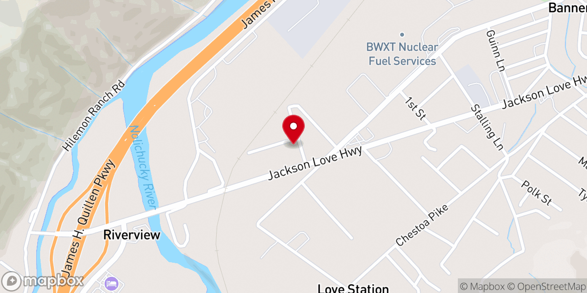 Map showing location of Fellowship Free Will Baptist