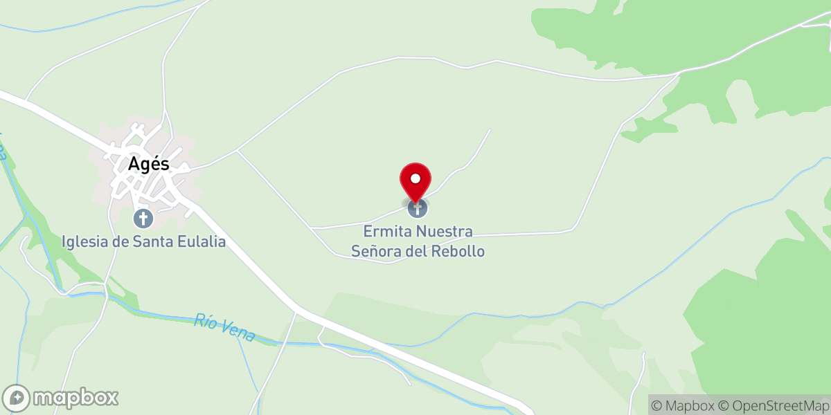 Map showing location of Ermita de Nuestra Señora del Rebollar