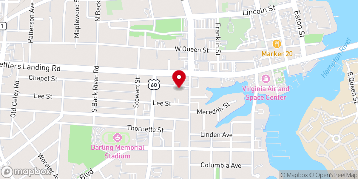 Map showing location of Central United Methodist Church