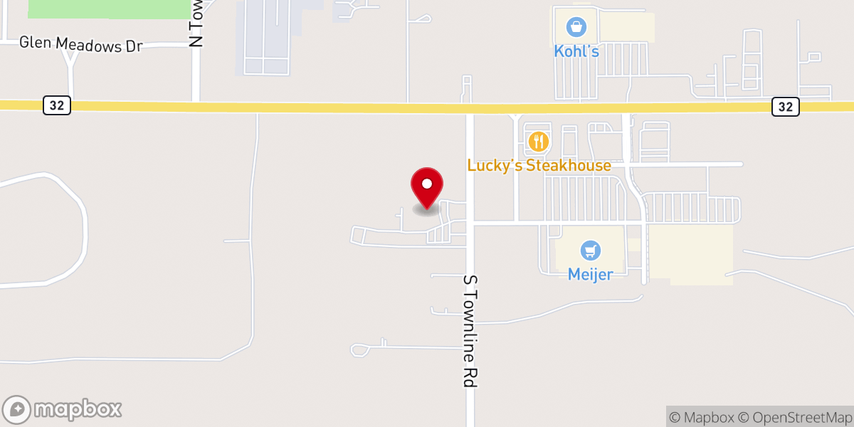 Map showing location of Grace Baptist Church
