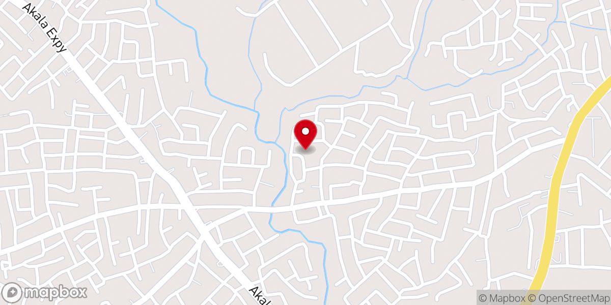 Map showing location of Living Faith Church, Ayegun
