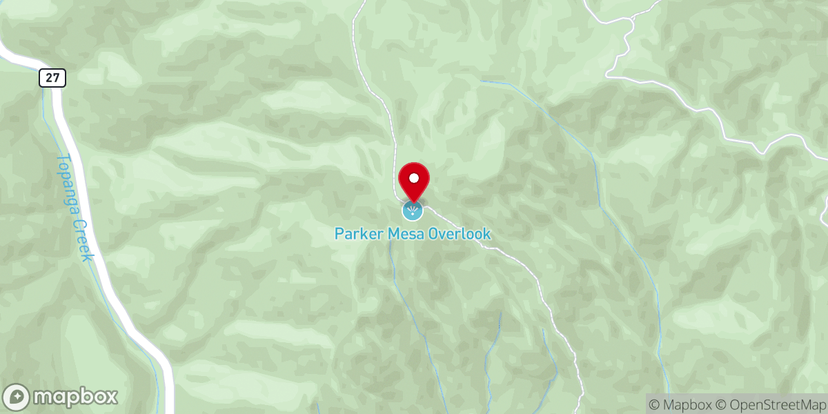 Map showing location of Parker Mesa Overlook