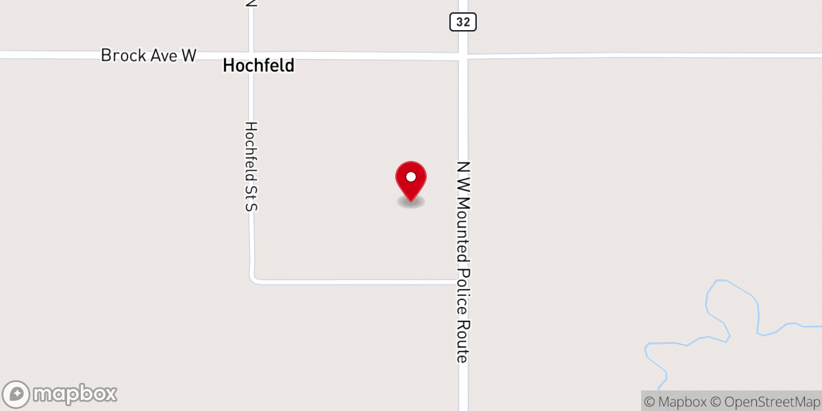 Map showing location of Bethel Bergthaler Mennonite Church