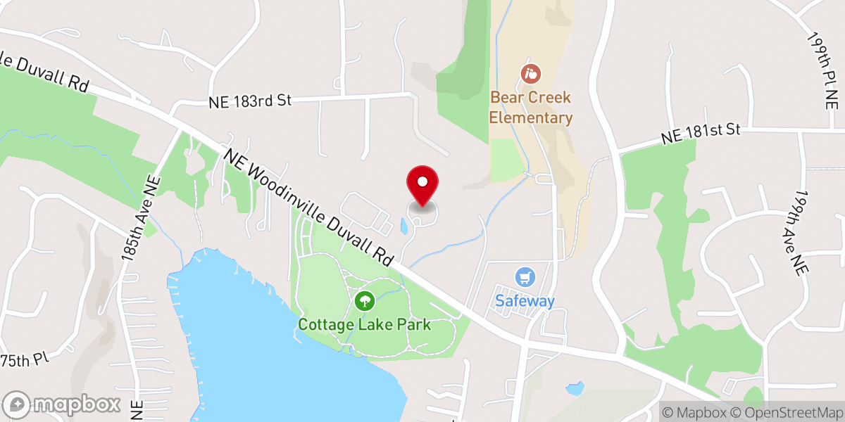 Map showing location of Woodinville Unitarian Universalist Church