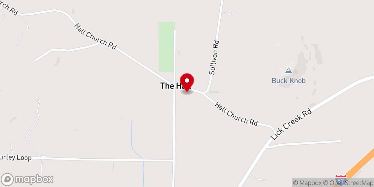 Map showing location of Cumberland Church