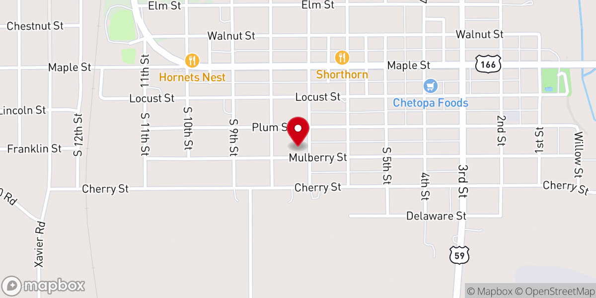 Map showing location of Jesus Name House of Prayer