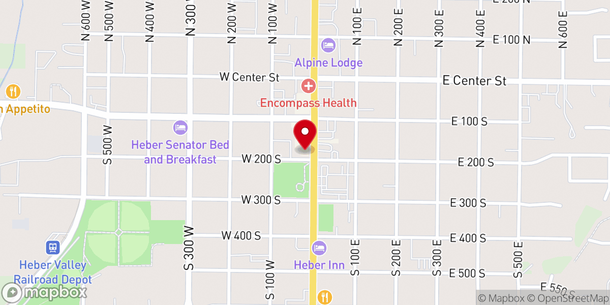 Map showing location of Community Action Services and Food Bank - Heber Food Pantry
