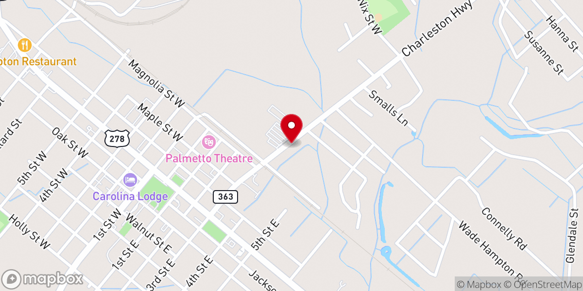Map showing location of Lawtonville Baptist Child Dev