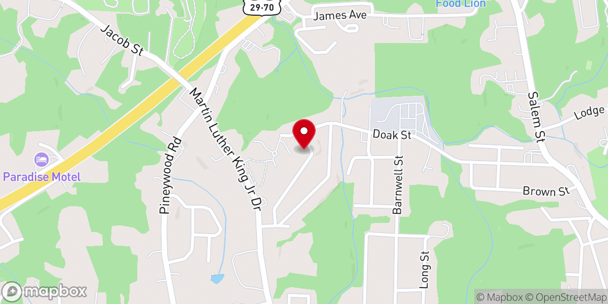Map showing location of Union Baptist Church-Thomasville