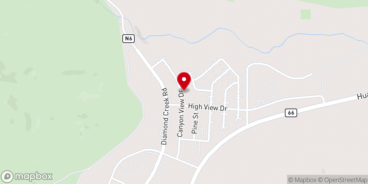 Map showing location of Peach springs