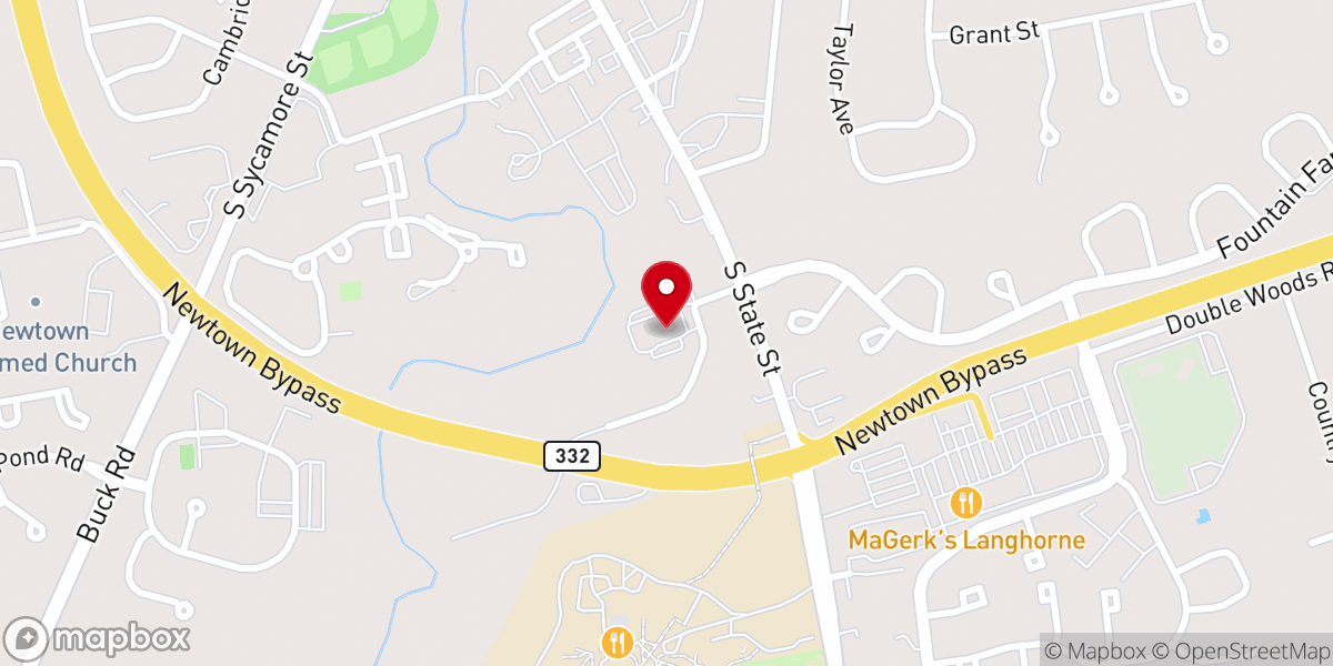 Map showing location of New Life Christian Church