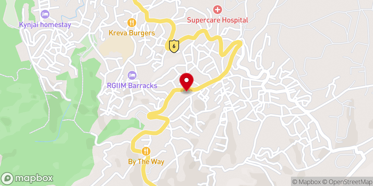 Map showing location of Madanrting Presbyterian Church