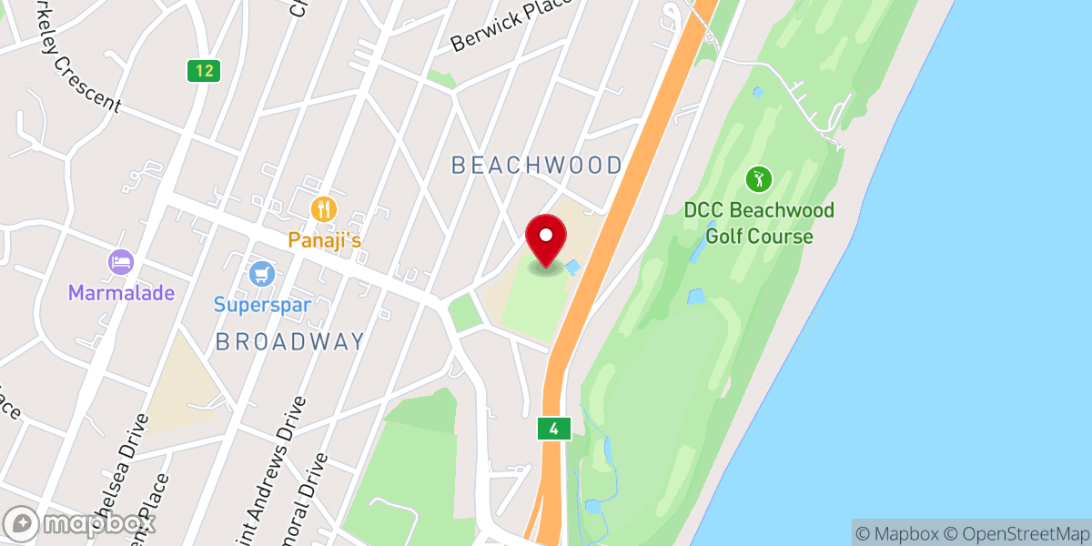 Map showing location of One Life Church Durban
