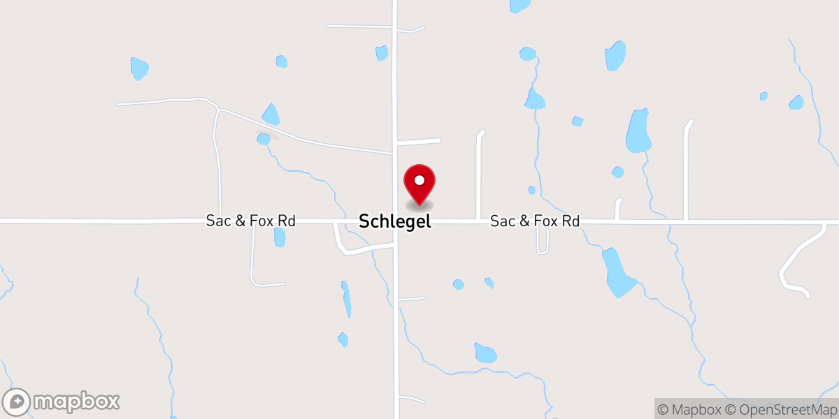 Map showing location of Schlegel Oklahoma