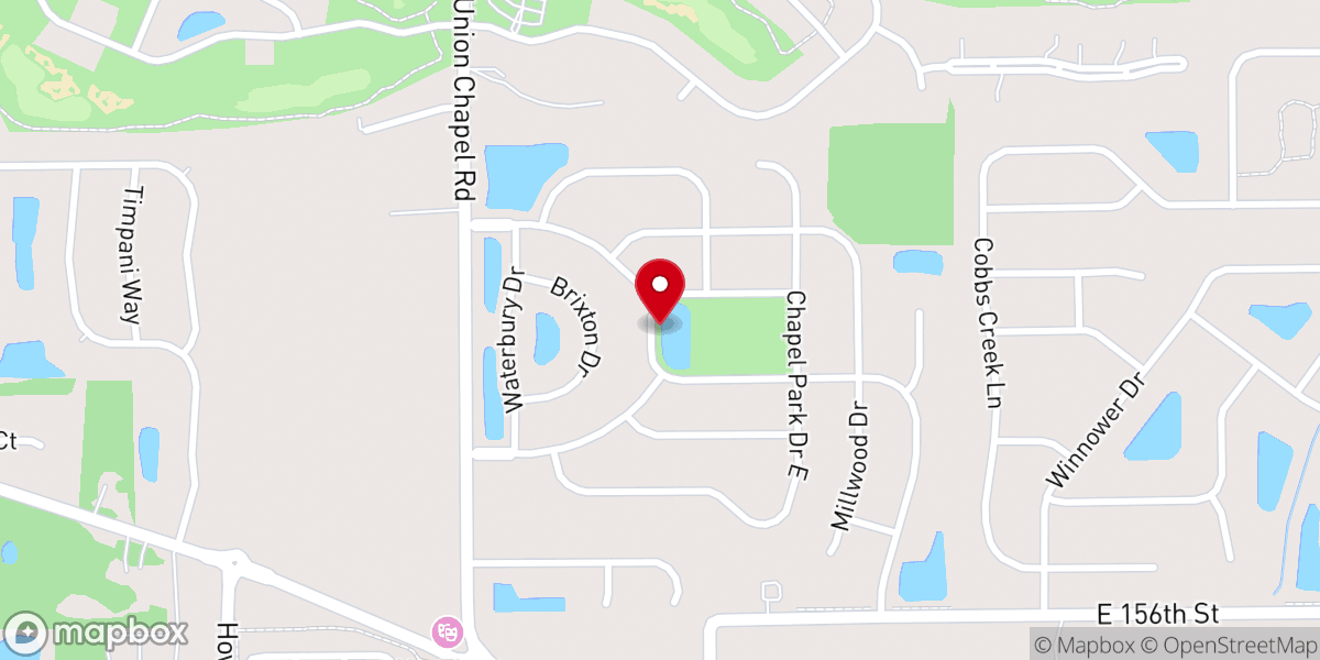 Map showing location of Chapel Woods