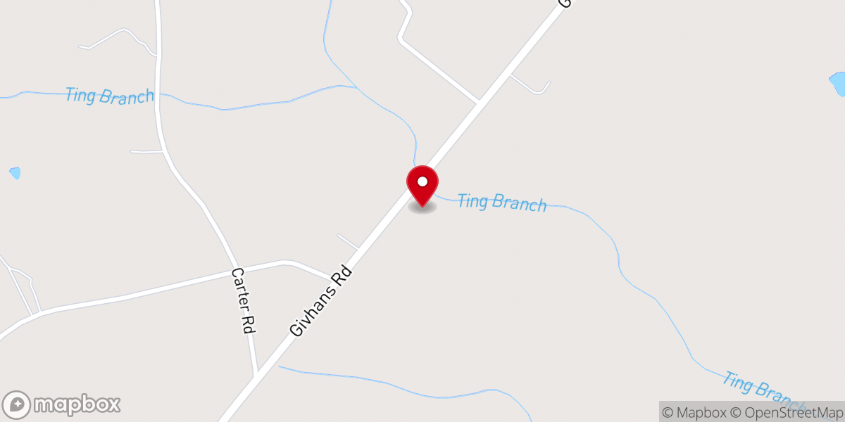 Map showing location of New Hope Ame Church