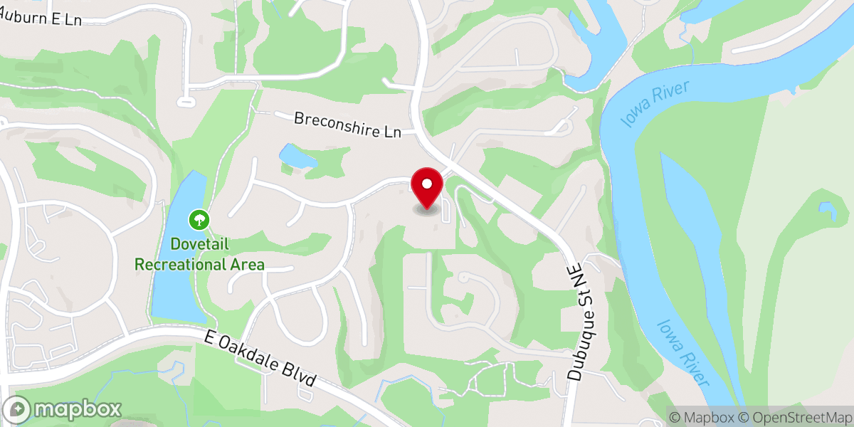 Map showing location of First Christian Church