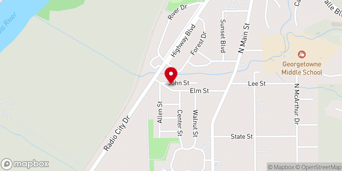 Map showing location of New Life Christian Fellowship