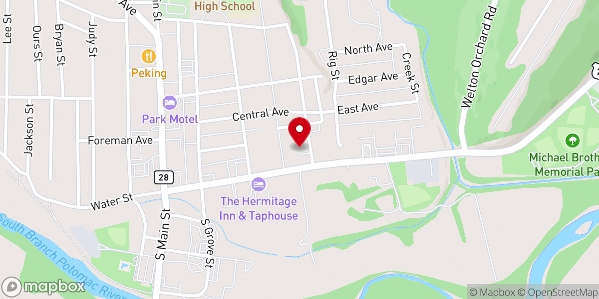 Map showing location of Saint Mary Catholic Church