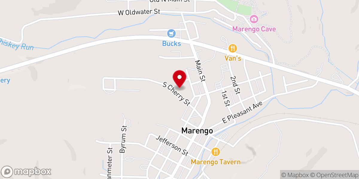Map showing location of Cedar Street Baptist