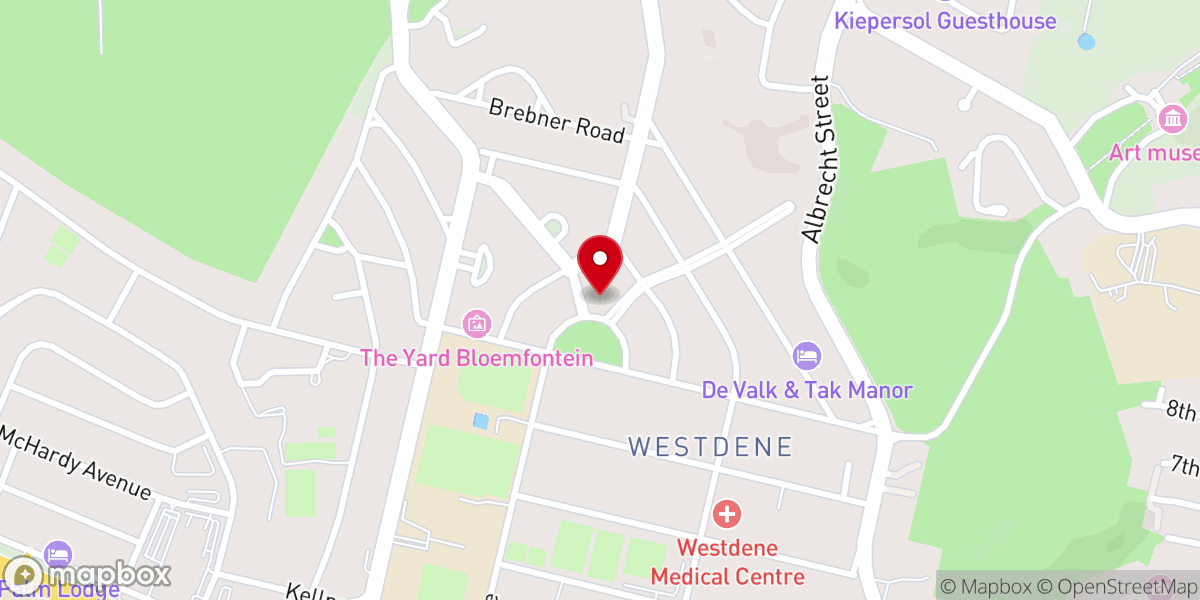 Map showing location of Bloemheuwel NG Gemeente