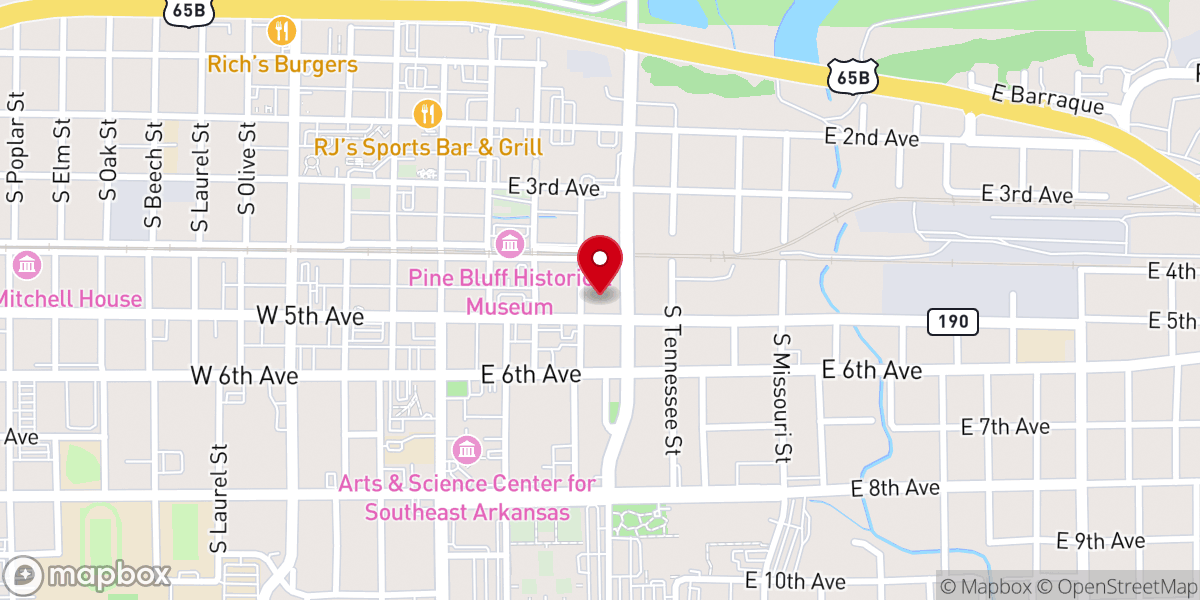 Map showing location of NewBirth Baptist Church