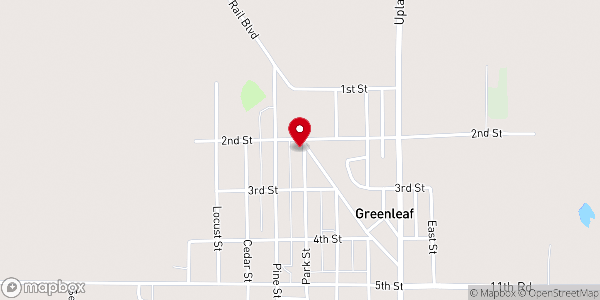 Map showing location of Trinity Lutheran Church