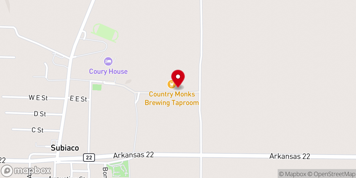 Map showing location of Country Monks Brewing Taproom