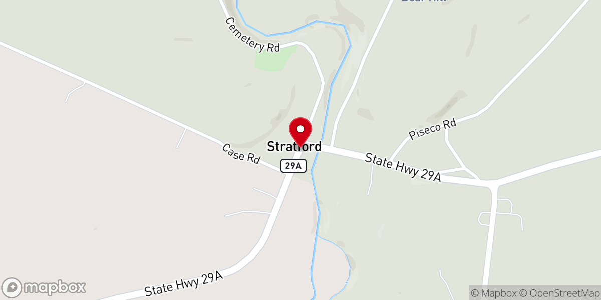 Map showing location of Stratford