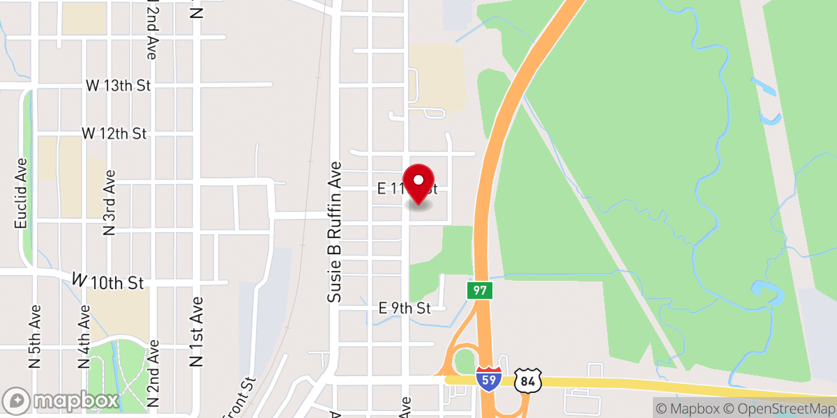 Map showing location of Pleasant Valley Missionary Church