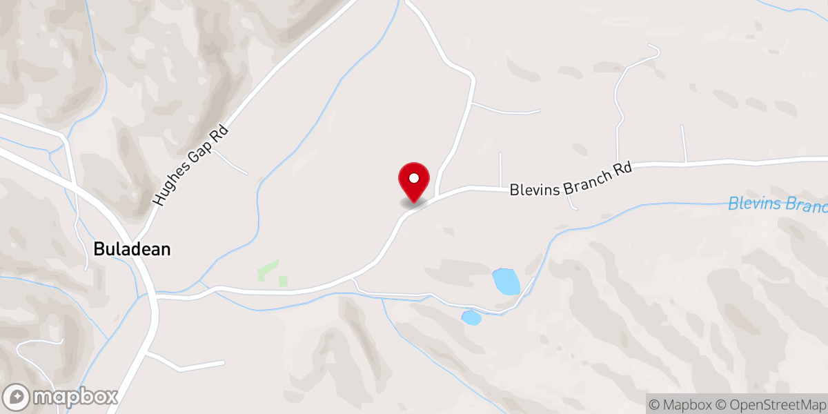 Map showing location of St. Paul Freewill Baptist Church