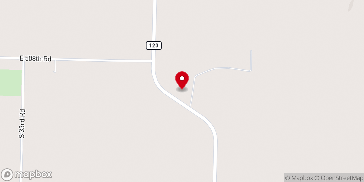 Map showing location of Aldrich United Methodist Church
