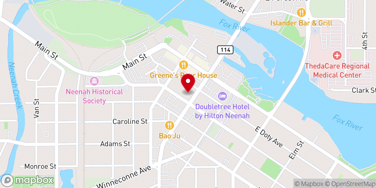Map showing location of Fox Valley Church of Christ