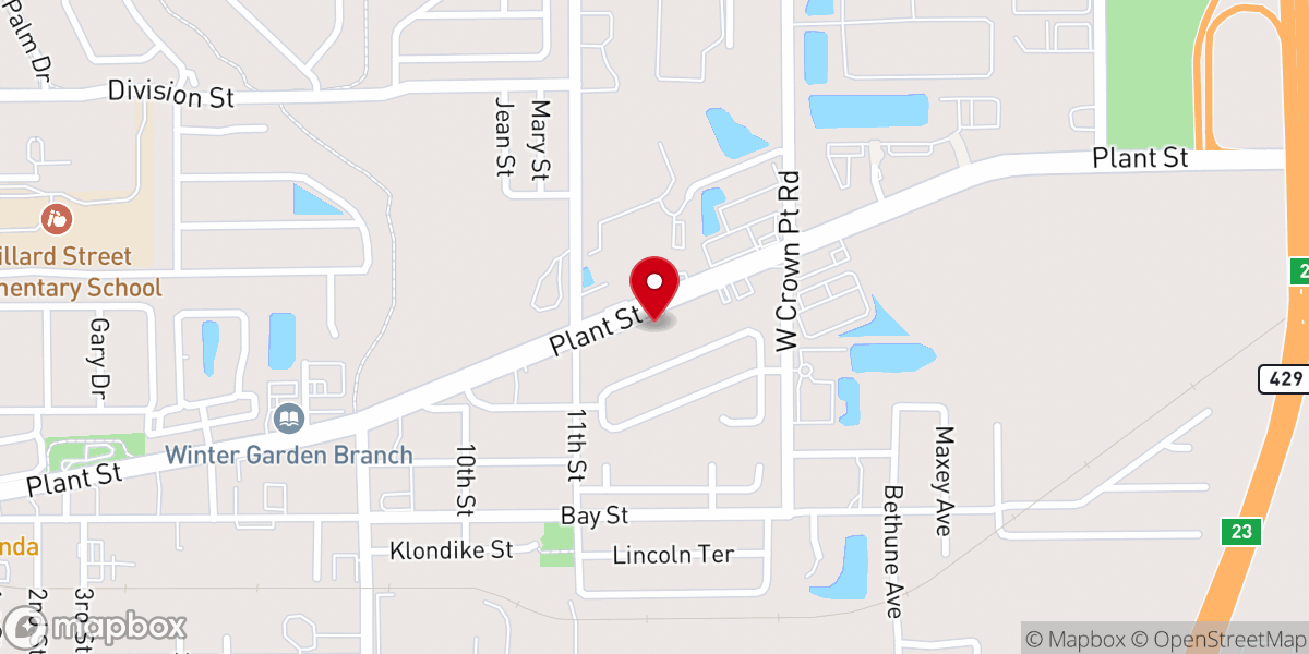 Map showing location of West Orange Dream Center