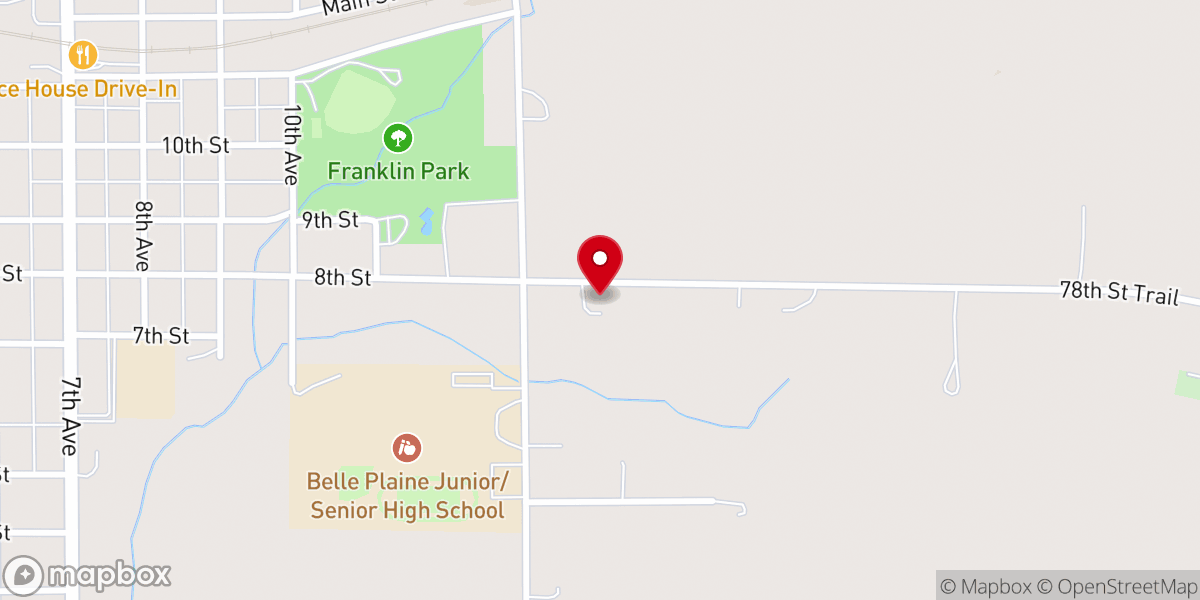 Map showing location of Faith Baptist Church