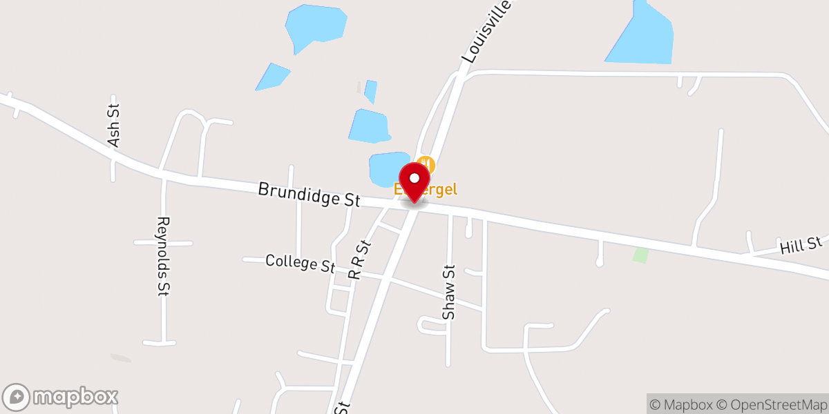Map showing location of Clio Community Church