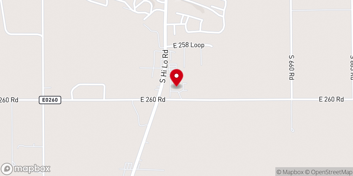 Map showing location of Elk River Baptist Church
