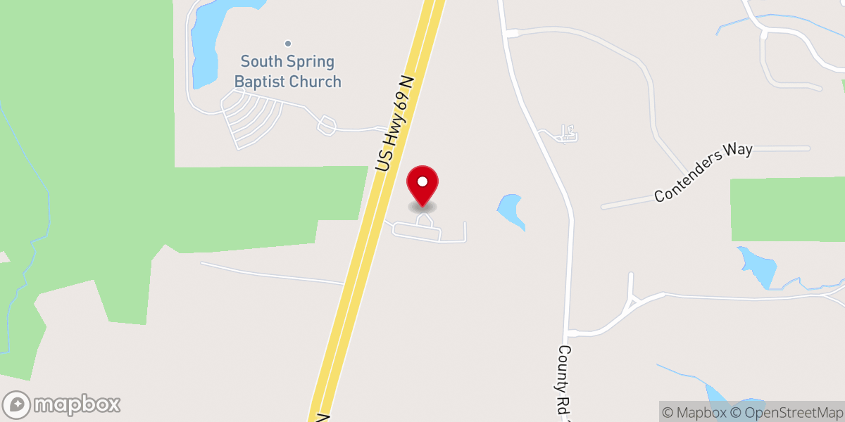 Map showing location of Bethel Bible Church- South Campus