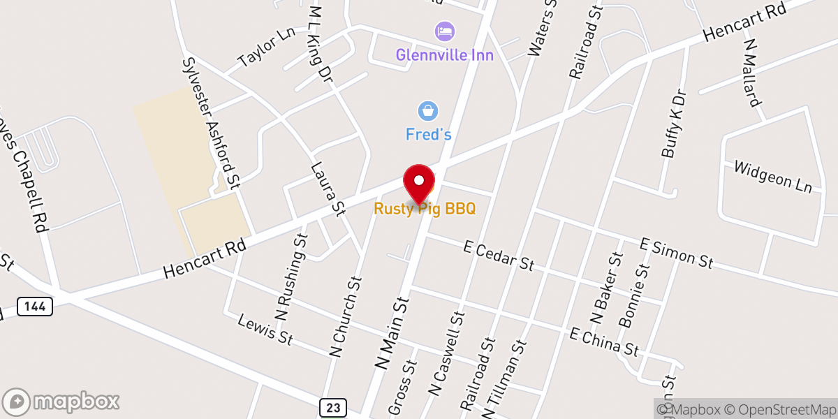 Map showing location of Krispy Chic