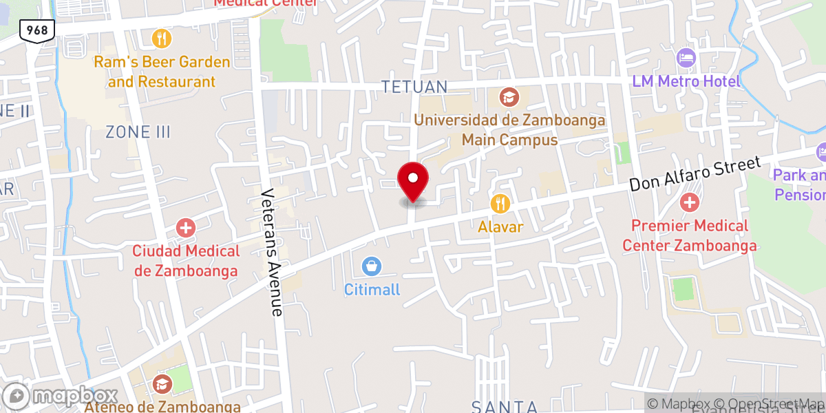 Map showing location of Bible Baptist Church