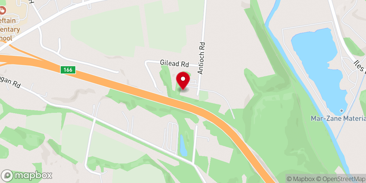 Map showing location of Antioch Alliance Church